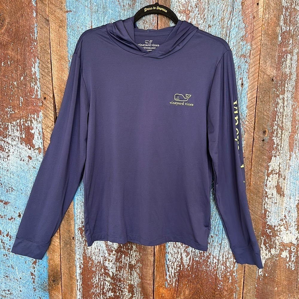 Vineyard Vines Blue Long Sleeve Hooded Performance Tops Size XS